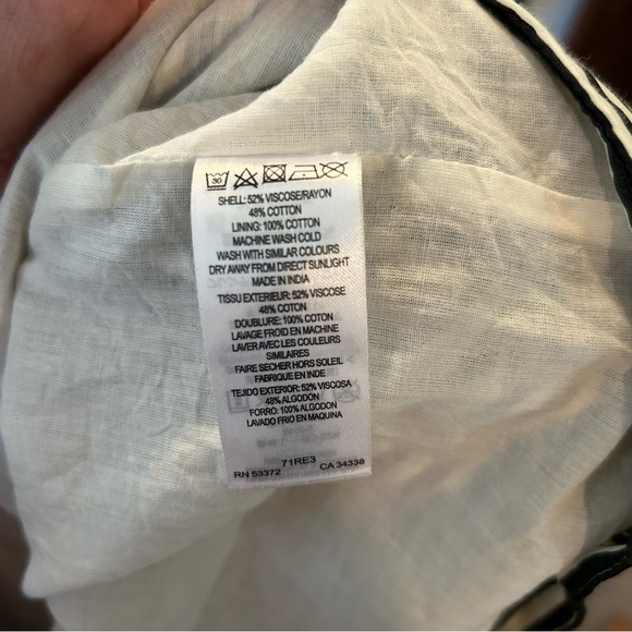 French Connection Striped Dress with Statement Sleeves | Size 2 - Picture 7 of 7